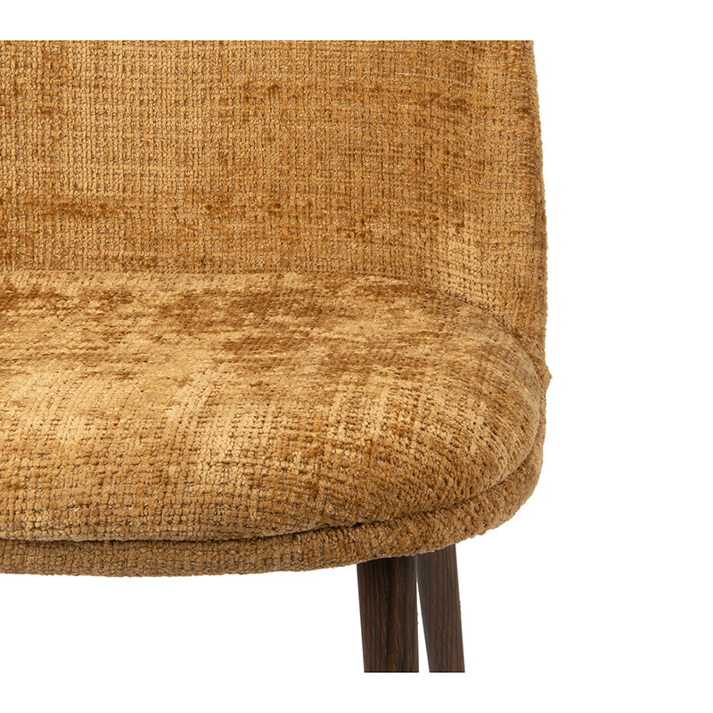 Egg Chair 3D-gedruckt Polsterstuhl mit Metallbeinen, ergonomisch, Gold