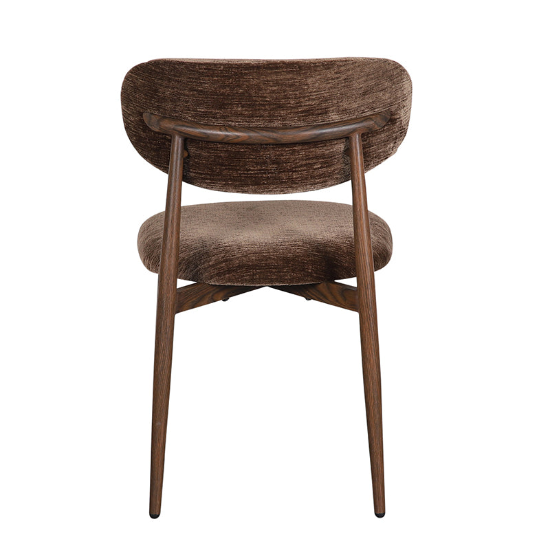 Japandi Esszimmerstuhl Umber Metallrahmen Holzoptik Minimalistisches Design Bequemer Sitzkomfort